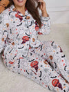 Plus Size Halloween Lounge Set