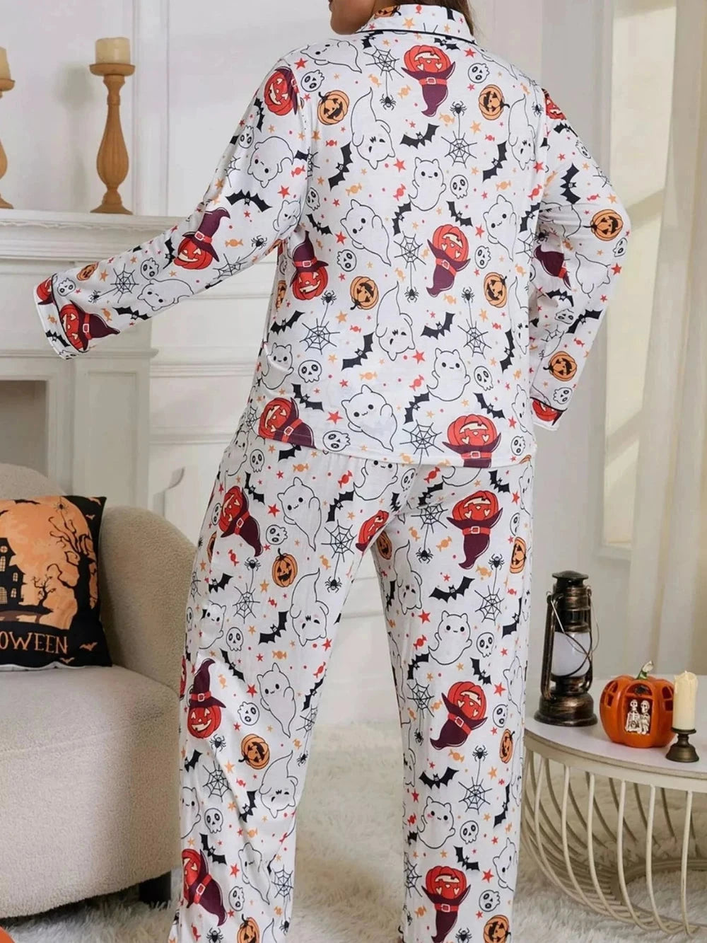 Plus Size Halloween Lounge Set