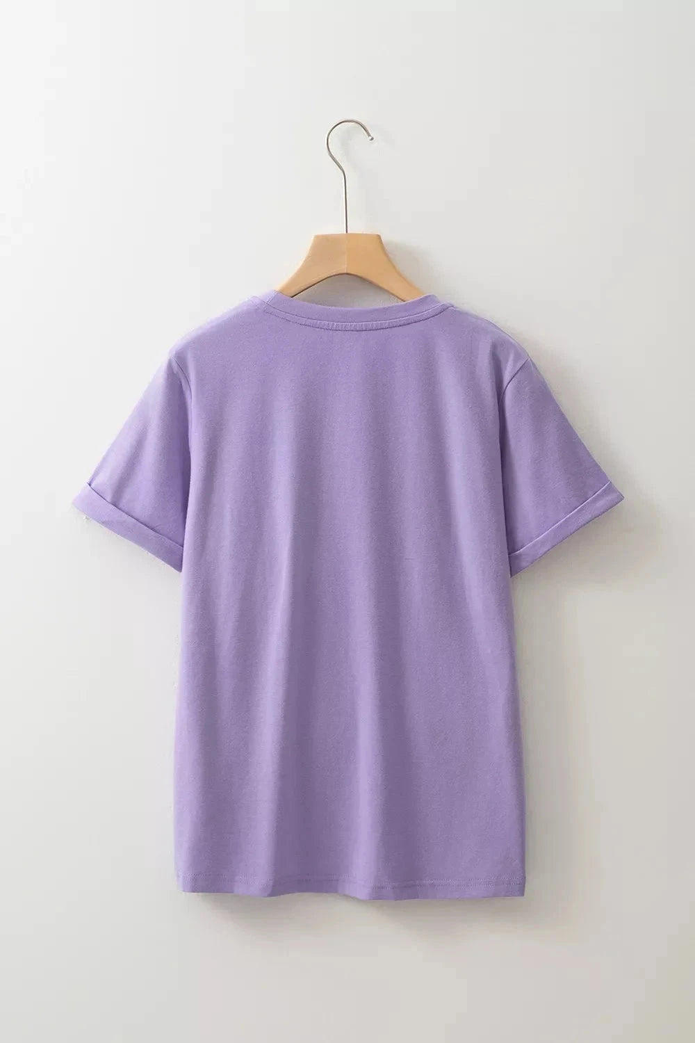 Spooky Sequin Letter Cotton T Shirt