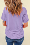 Spooky Sequin Letter Cotton T Shirt