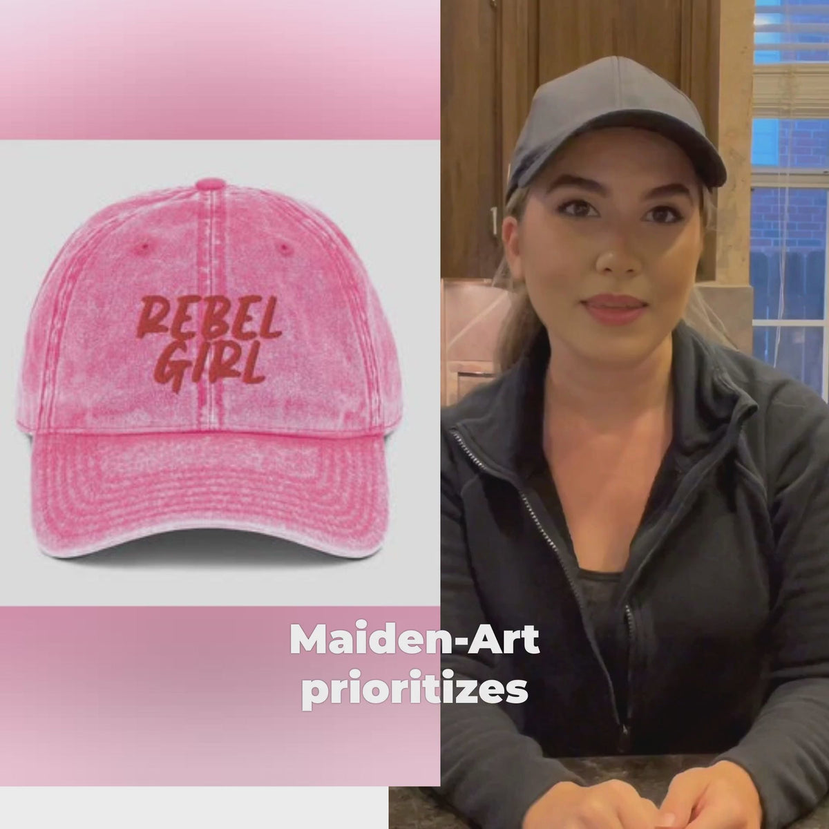 Vintage Cap REBEL GIRL Vintage Cotton Twill Cap