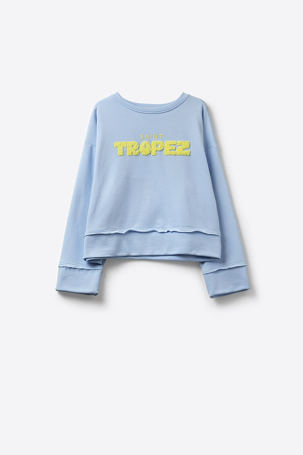 Saint Tropez Embroidered Baby Blue Sweatshirt