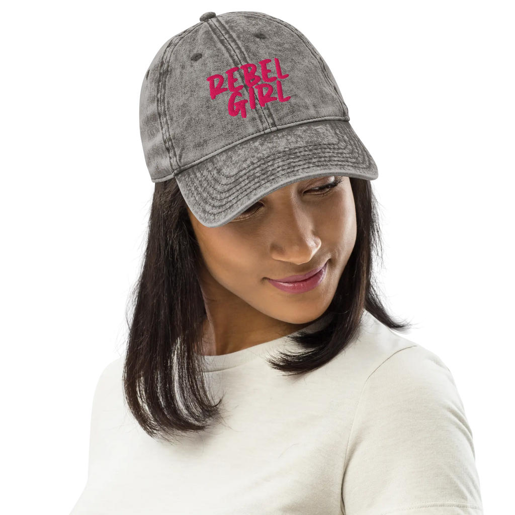 Vintage Cap REBEL GIRL Vintage Cotton Twill Cap
